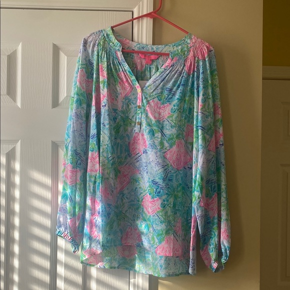 Lilly Pulitzer Floral Print Women's Top - Multicolor - Picture 1 of 1